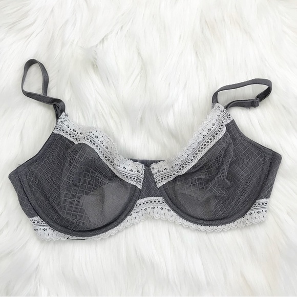 Apt. 9 Other - {Apt. 9} Grey & White Lace Bra/Bralette
